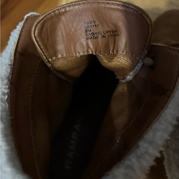 Rampage Brown Lace Up Booties with White Cuff - Picture 7 of 7